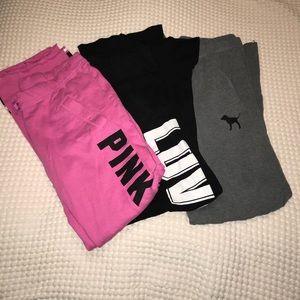 3 VS PINK BOYFRIEND SWEATS